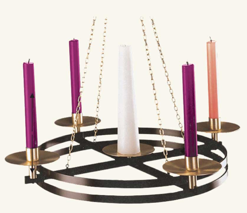 REGAL BRAND SlFAWlS ADVENT WREATH WITH ADJUSTABLE HEIGHT PASCHAL