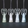 Assorted 19 White Angel Statues with Metal Wings, Sold Each